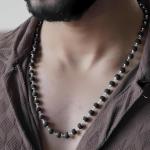 ✨ Karungali Silver Cap Malai – Certified | Pure Ebony Wood | 54 Beads (6-8 mm) ✨