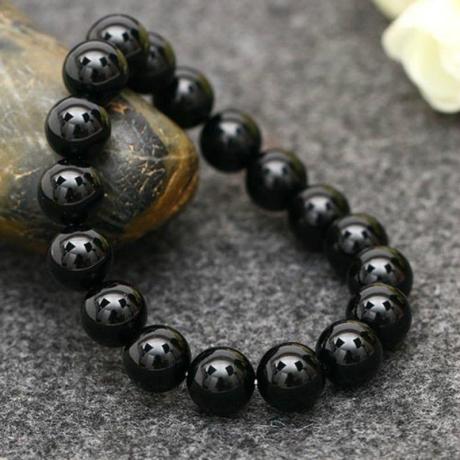 🛡️ Original Black Natural Tourmaline Bracelet (Unisex, 8mm) | Lab Certified🛡️