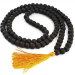 🌿 Charutty Authentic Plain Karungali Mala (108+1 Beads) + Dhan Yog Bracelet (21–23 Beads) Combo Pack | 6–8 mm | Lab Certified & Temple Blessed