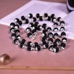 ✨ Karungali Silver Cap Malai – Certified | Pure Ebony Wood | 54 Beads (6-8 mm) ✨