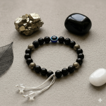🧿 Original Evil Eye with Black Onyx & Lava Stone Bracelet (Unisex, 8mm) Lab Certified 🧿