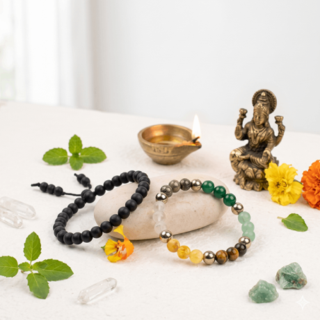 ✨ Charutty original Dhanyog + Karungali Combo Bracelets | Lab Certified✨