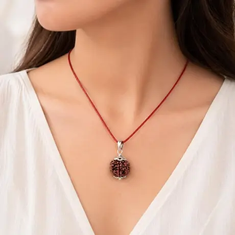 ॐ Original Nepal Origin 5 Mukhi (Panchmukhi) Rudraksha  Pendent with Certificate ॐ