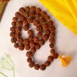🔱 Charutty – 5 Mukhi Rudraksha Mala (54  to 108 Beads) | 17-22 mm 🔱